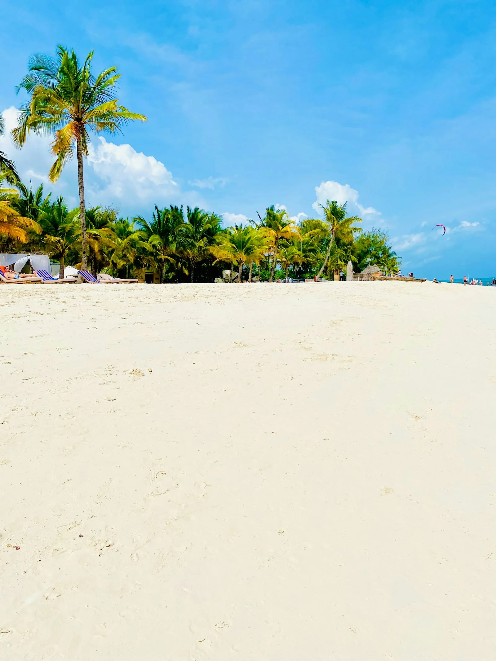 White sand and turquoise water in Zanzibar